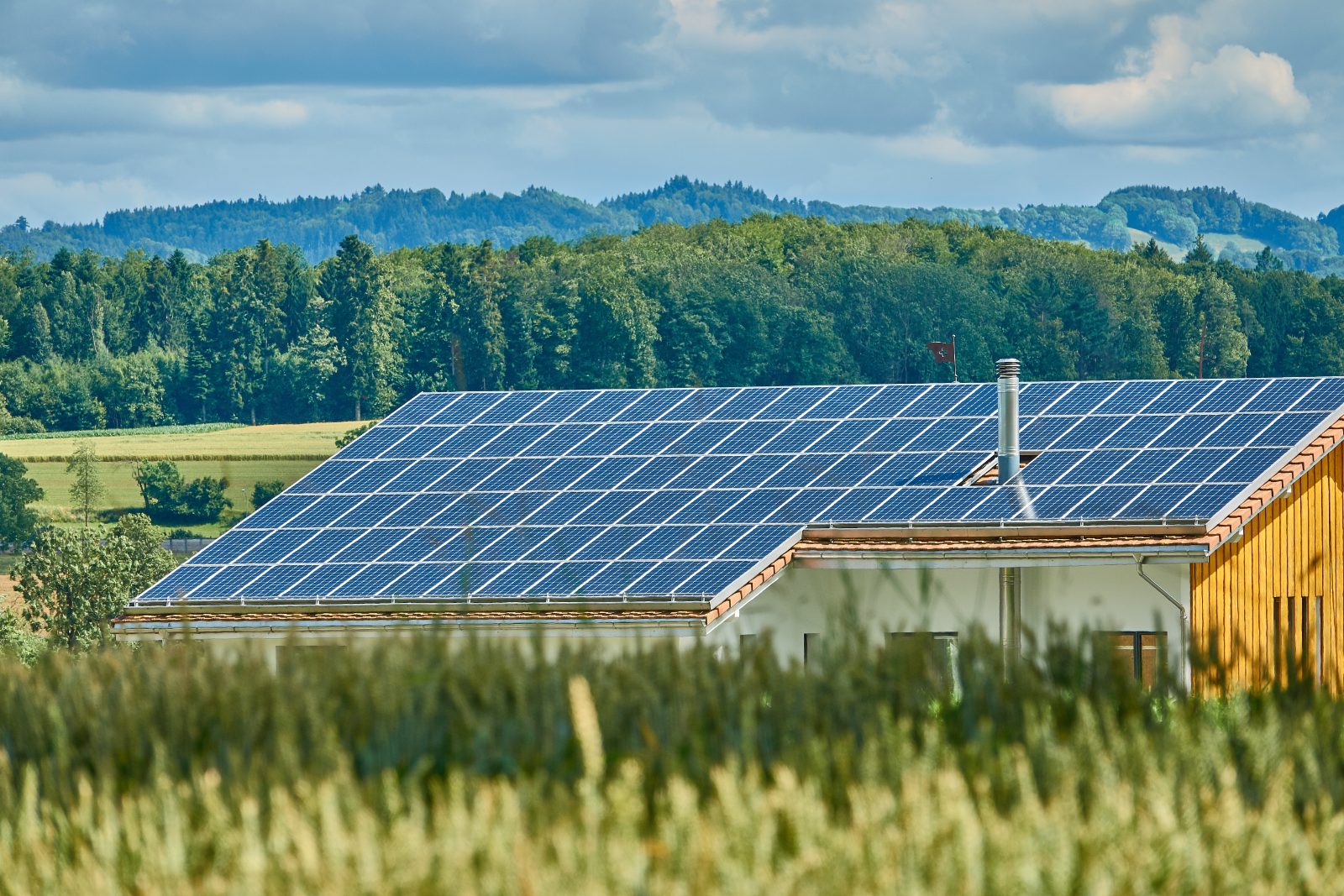 Rooftop-mounted photovoltaic array as installed, matching the approved solar permit plan set